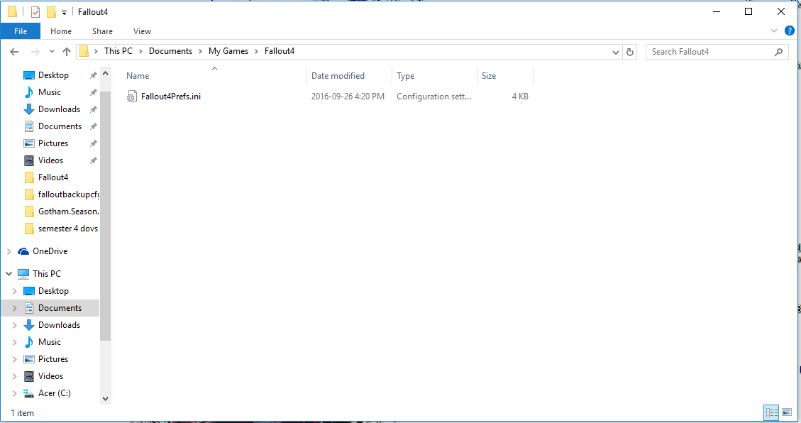 Как создать файл ini в fallout 4