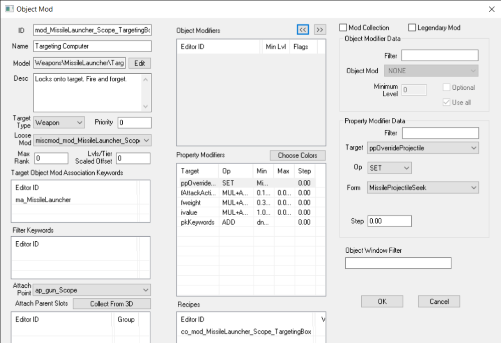 Creation Kit 64-bit - [Missle Launcher , Range.esp] 1_4_2024 5_28_46 PM.png